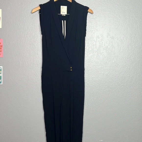 Elevenses Chanteuse Jumpsuit Black Anthropologie sz 0 - Picture 5 of 7
